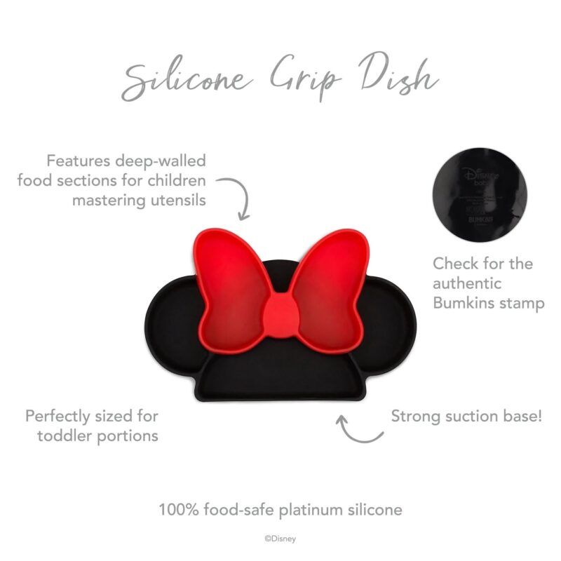 Bumkins Silicone Grip Dish: Minnie Mouse