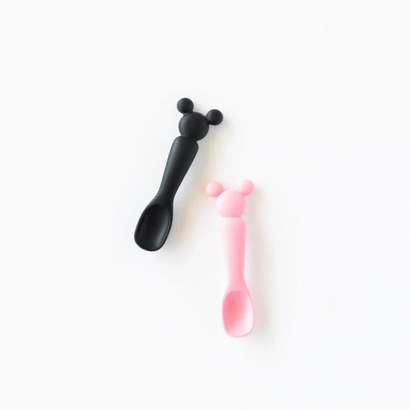 Silicone Dipping Spoons: Minnie Mouse (Black and Pink) from Bumkins