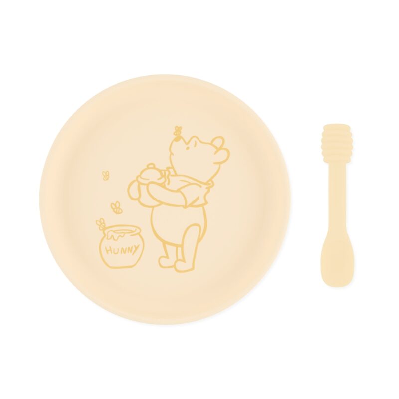 Bumkins Silicone Plate + Spoon Set: Disney Winnie the Pooh