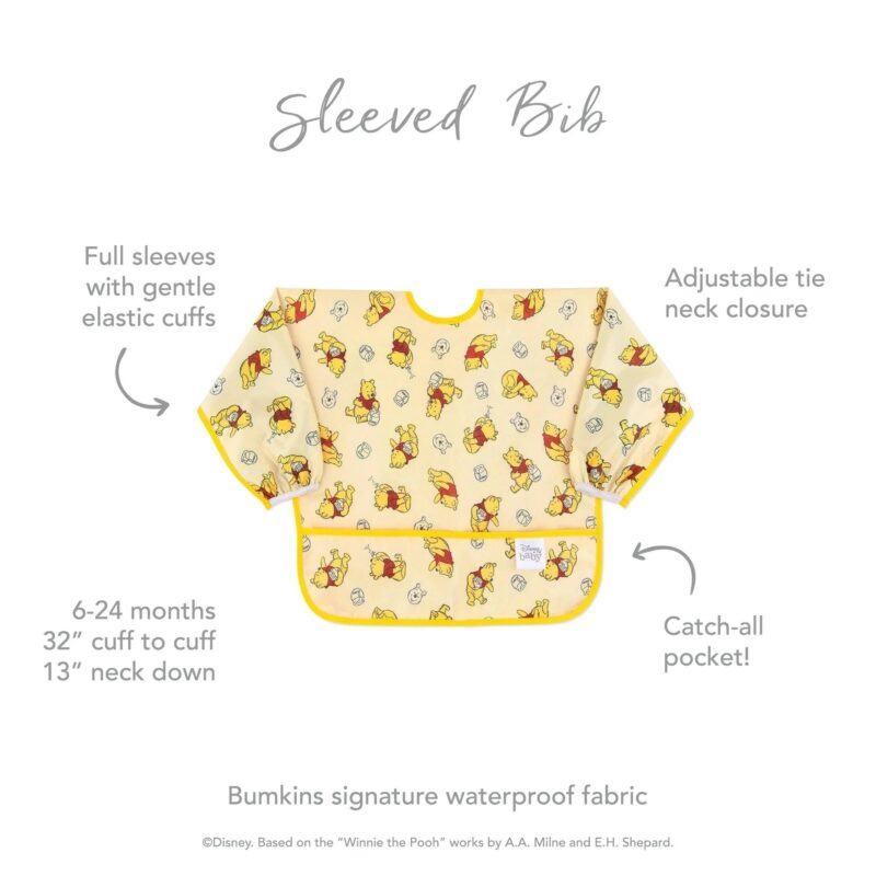 Bumkins Sleeved Bib: Winnie Loves Hunny part of our  collection