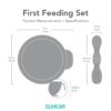 Bumkins Silicone First Feeding Set: Sand