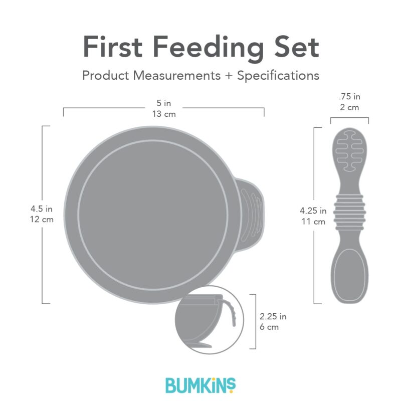Bumkins Silicone First Feeding Set: Sand