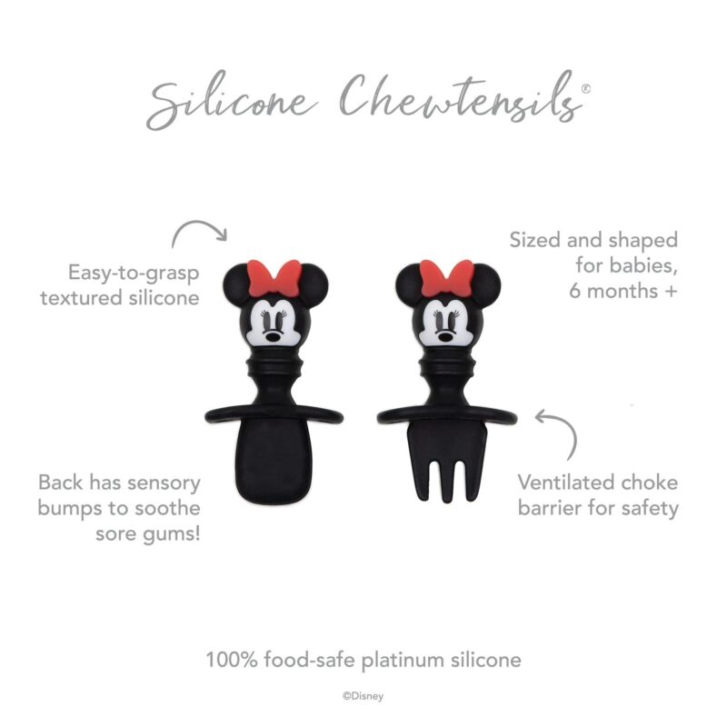 Bumkins Silicone Chewtensils: Minnie Mouse Feeding