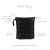 Bumkins Wet Bag: Minnie Mouse Icon Black + White