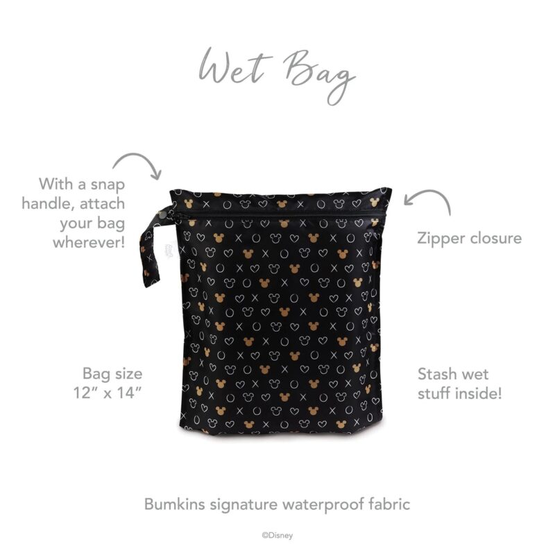 Bumkins Wet Bag: Minnie Mouse Icon Black + White