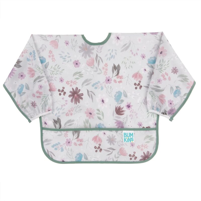 Bumkins Sleeved Bib: Floral