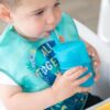 Silicone Straw Cup with Lid: Blue from Bumkins