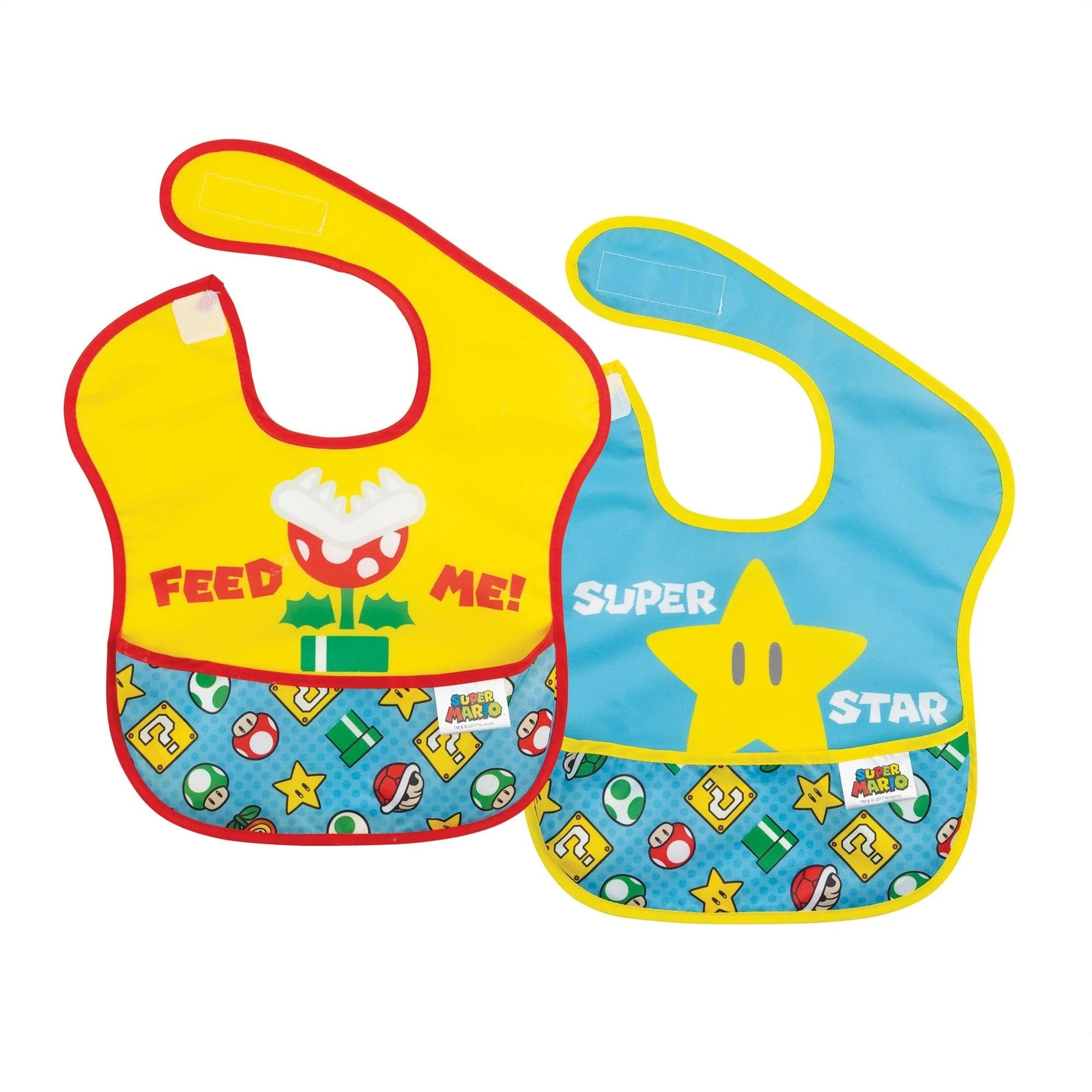 Bumkins SuperBib 2 Pack: Super Mario Expressions