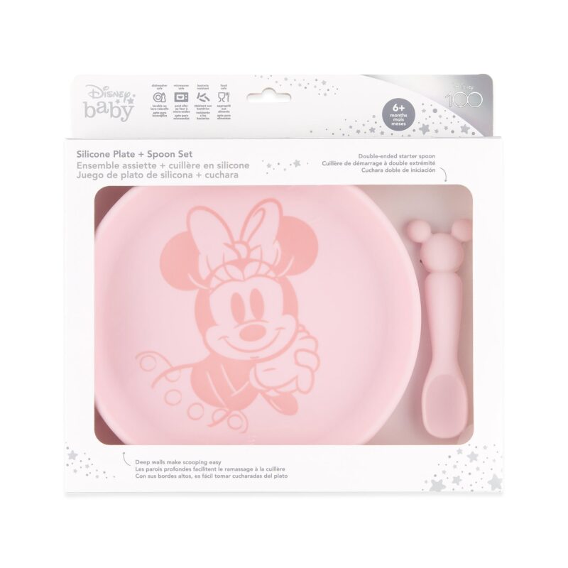 Bumkins Silicone Plate + Spoon Set: Disney Minnie Mouse available at Blossom