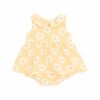 Angel Dear Yellow Mod Daisy Muslin Peter Pan Collar Skirted Bubble