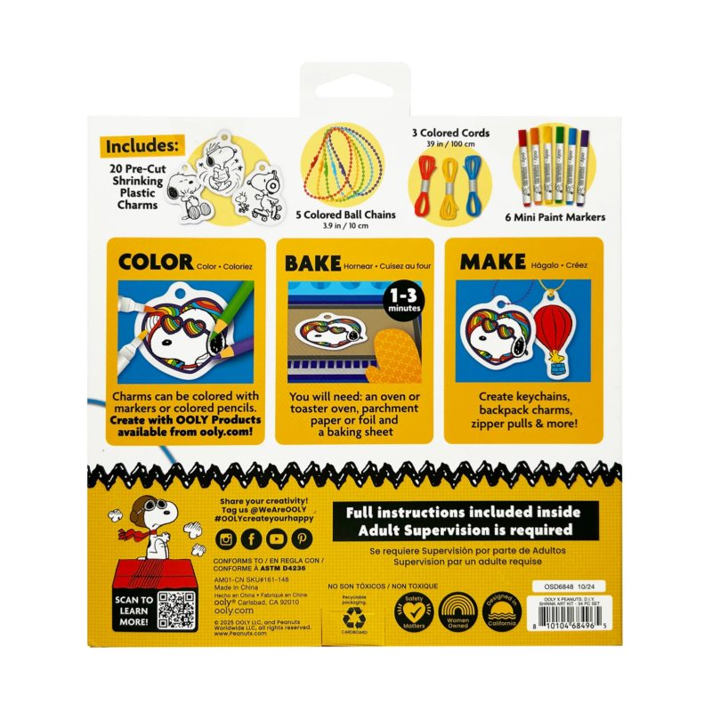 Peanuts DIY Shrink Art Kit from Ooly