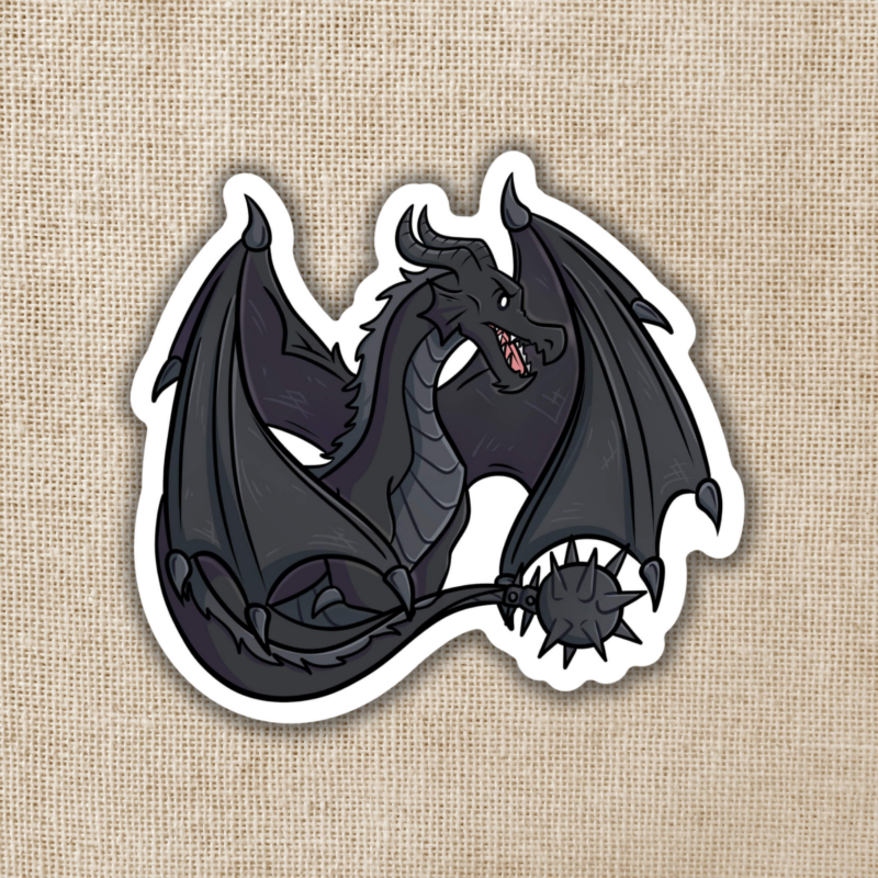 Wildly Enough Tairn Close Up Sticker | Fourth Wing