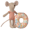 Maileg Little Sister Beach Mouse With Flower Float