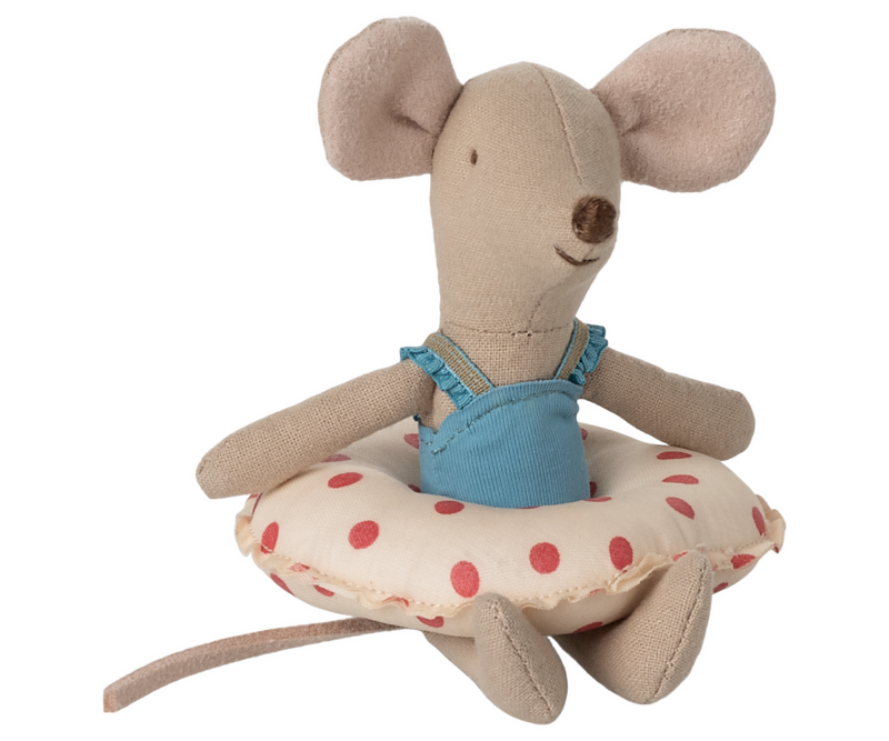 Little Sister Beach Mouse With Red Dot Float from Maileg