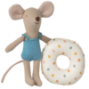 Maileg Little Sister Beach Mouse With Multi Dot Float