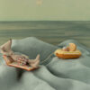 Dad Beach Mouse With Flower Air Mattress from Maileg
