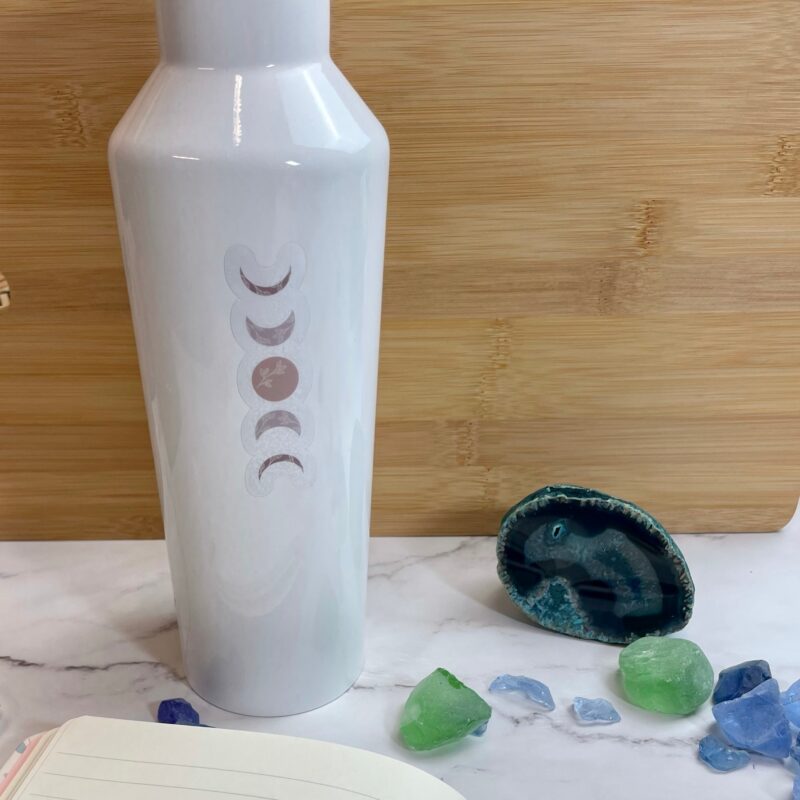 Floral Moon Phases Clear Sticker from Wildly Enough