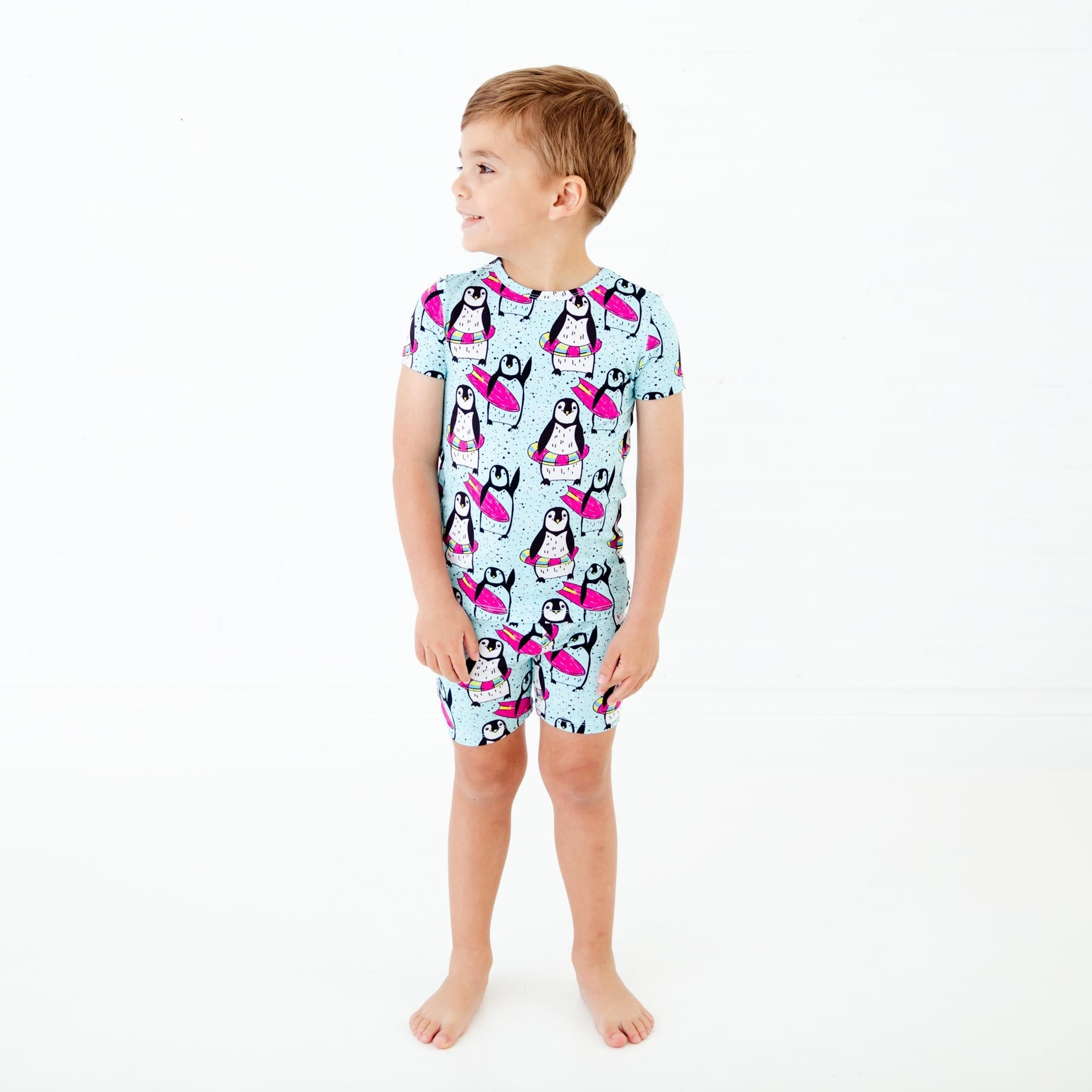 Dreamiere License To Chill Penguin Bamboo Viscose Pajama Set