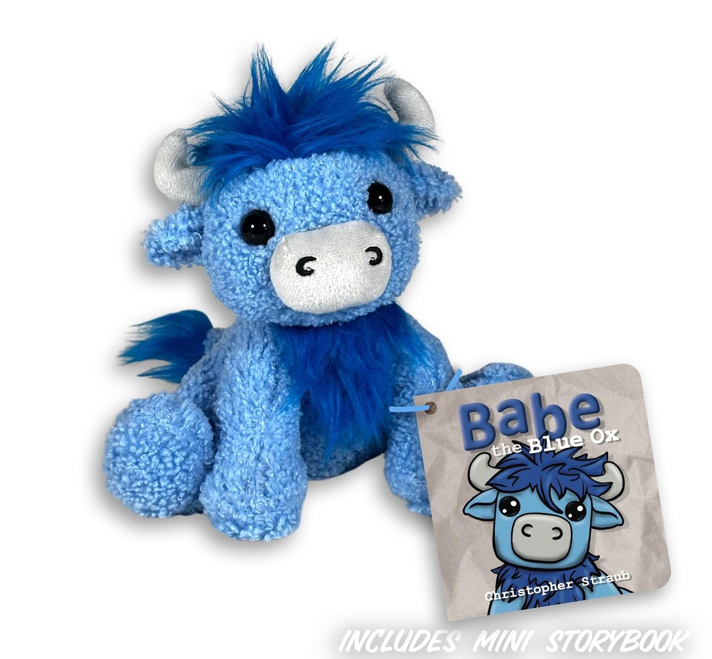 Christopher Straub Babe The Blue Ox Plush With Mini Story Tag