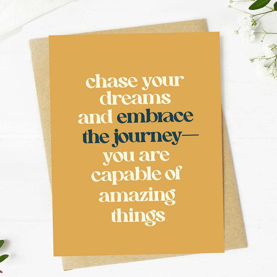 Big Moods Chase Your Dreams... Inspirational Graduation Card