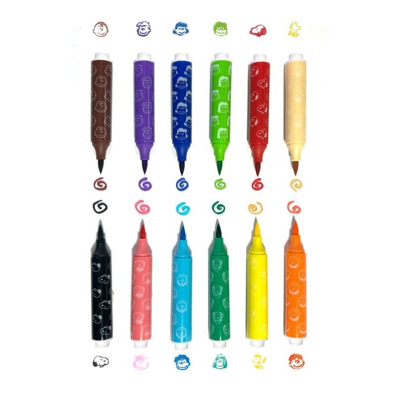 Peanuts: Double-Ended Brush & Stamp Markers made by Ooly