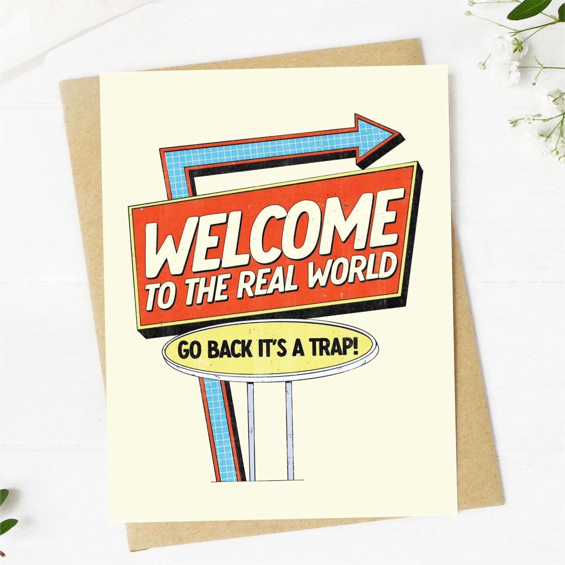 Big Moods Welcome To The Real World Graduation Card