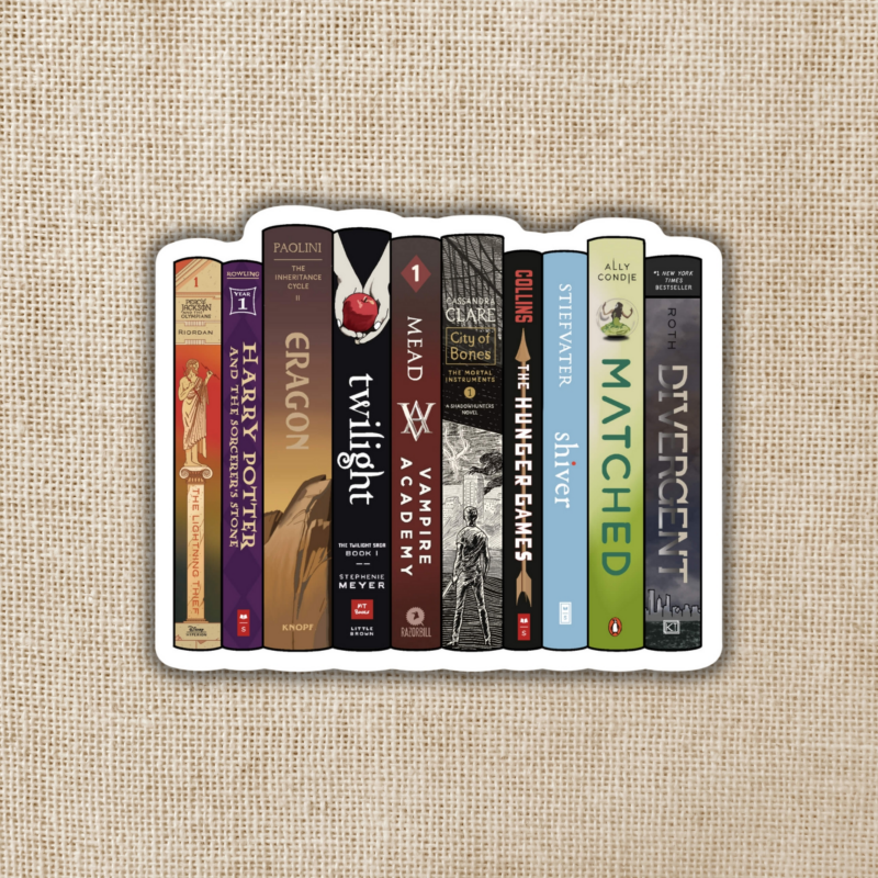 Wildly Enough Nostalgic YA Fantasy (90s/Early 2000s) Book Stack Sticker
