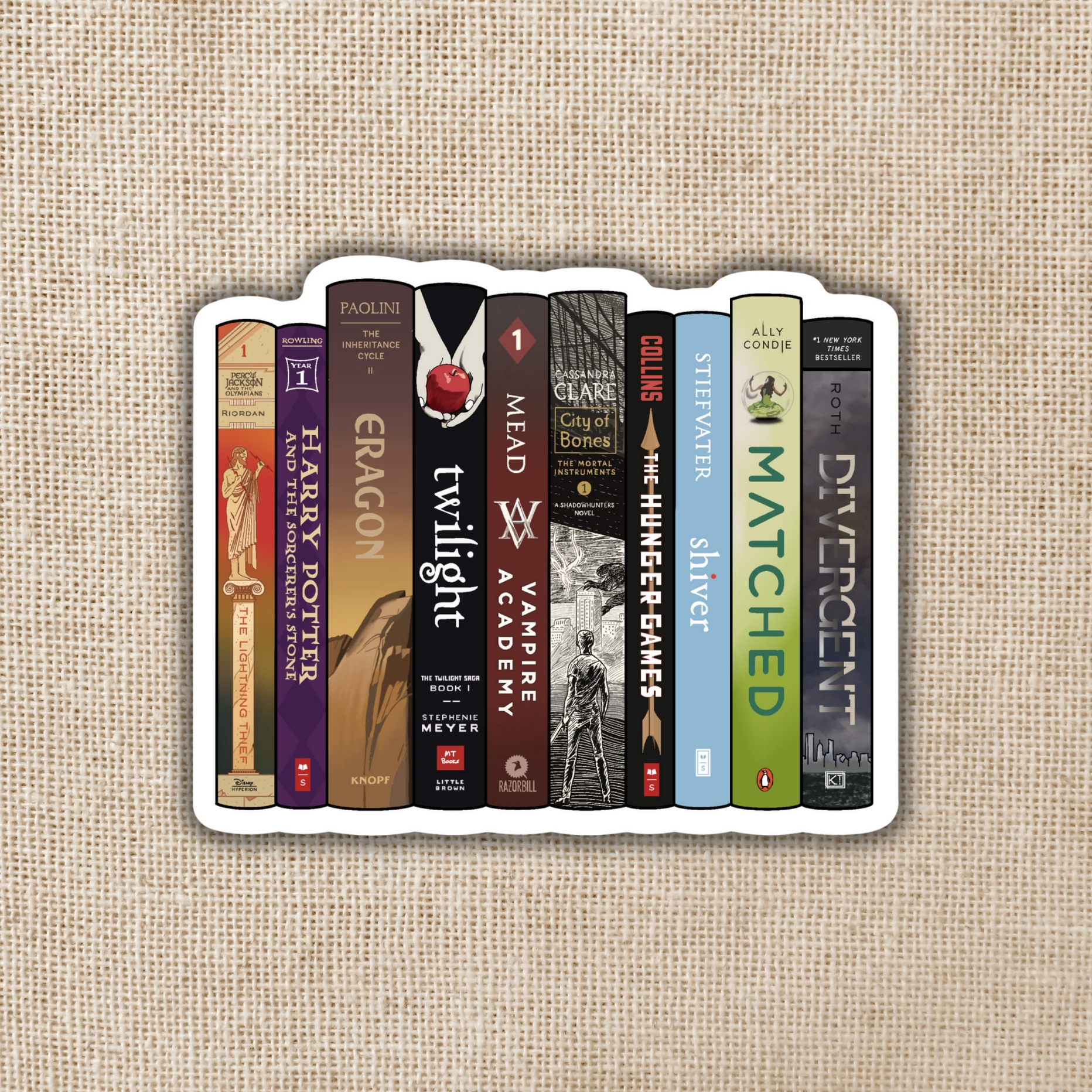 Wildly Enough Nostalgic YA Fantasy (90s/Early 2000s) Book Stack Sticker