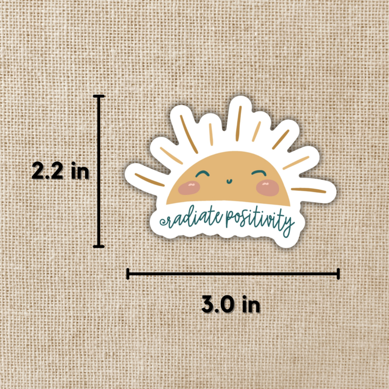 Radiate Positivity Sticker from Wildly Enough