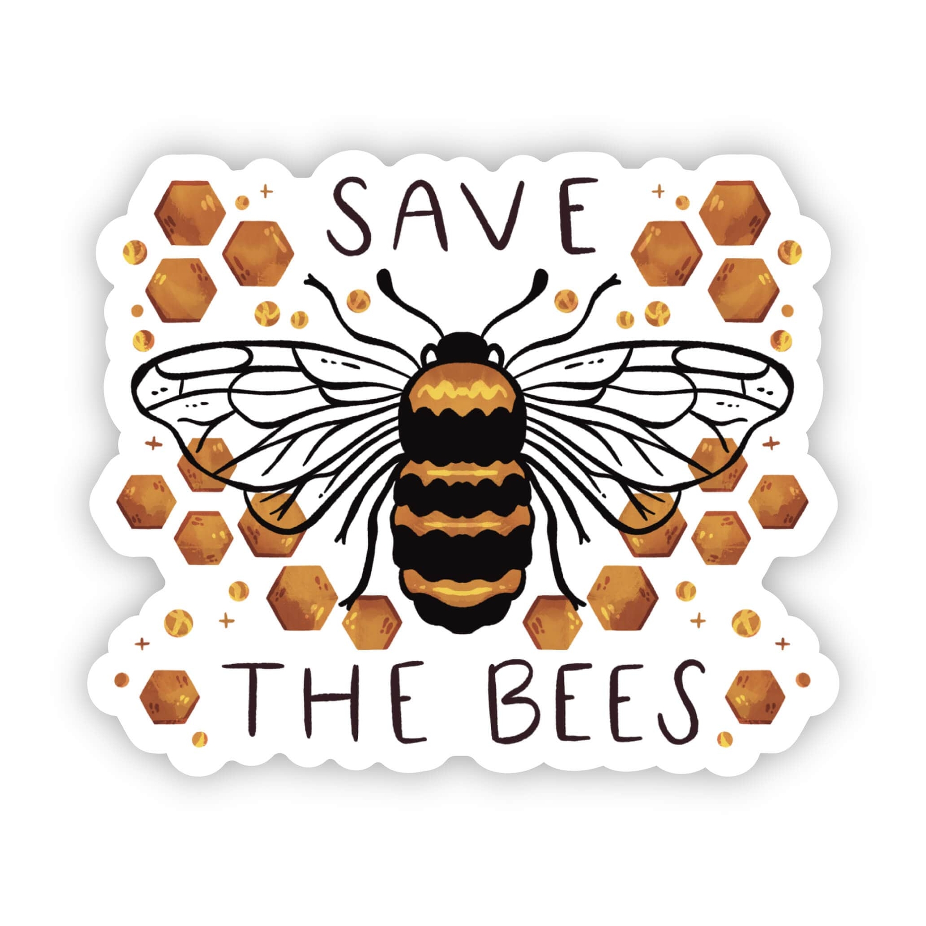 Big Moods Save The Bees Nature Sticker