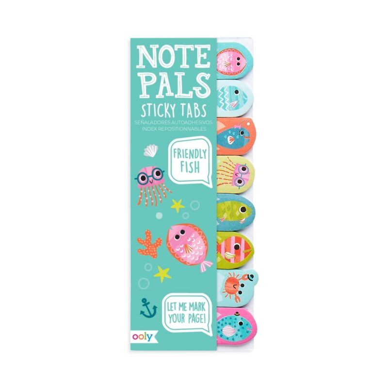 Ooly Note Pals Sticky Tabs Friendly Fish