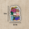 Coffee Doodle Pile Sticker from Wildly Enough