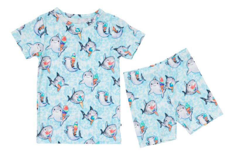 Jagger Bamboo Viscose Short Sleeve And Shorts Pajama Set available at Blossom