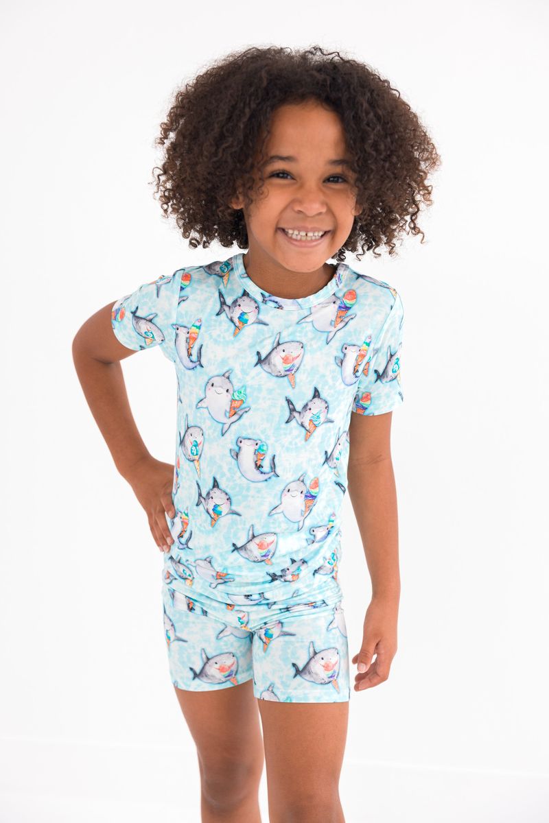 Birdie Bean Jagger Bamboo Viscose Short Sleeve And Shorts Pajama Set