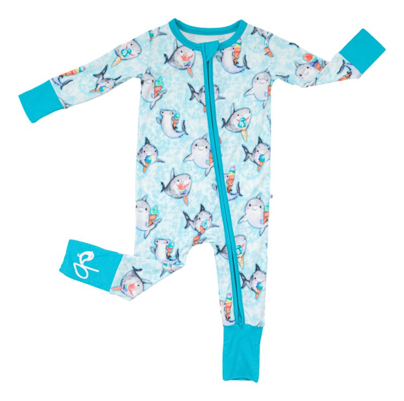 Birdie Bean Jagger Bamboo Viscose Convertible Romper Ocean