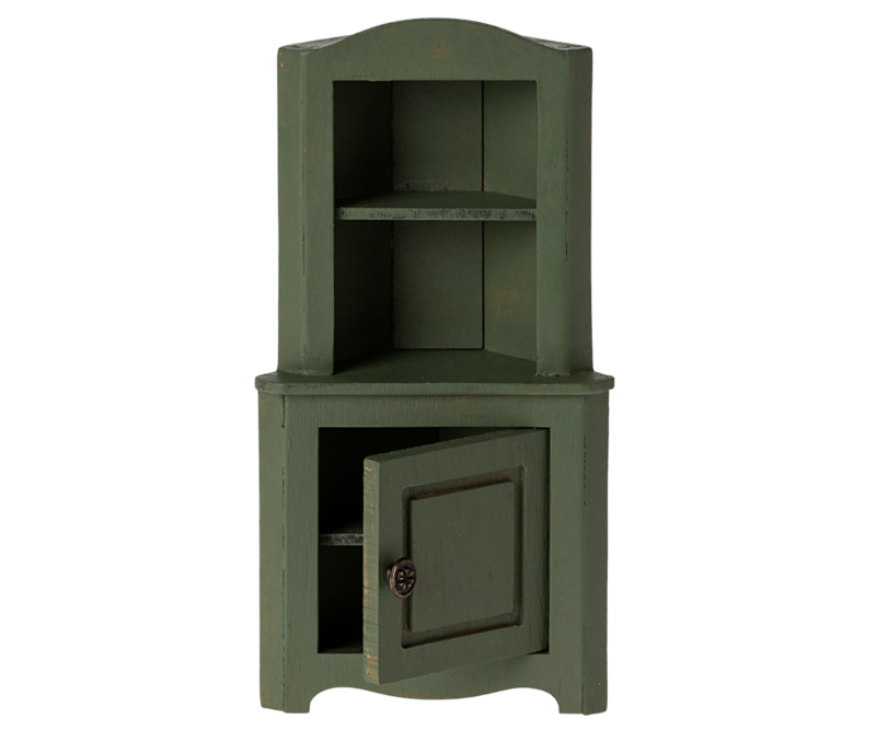 Mouse Corner Cabinet In Dark Green from Maileg