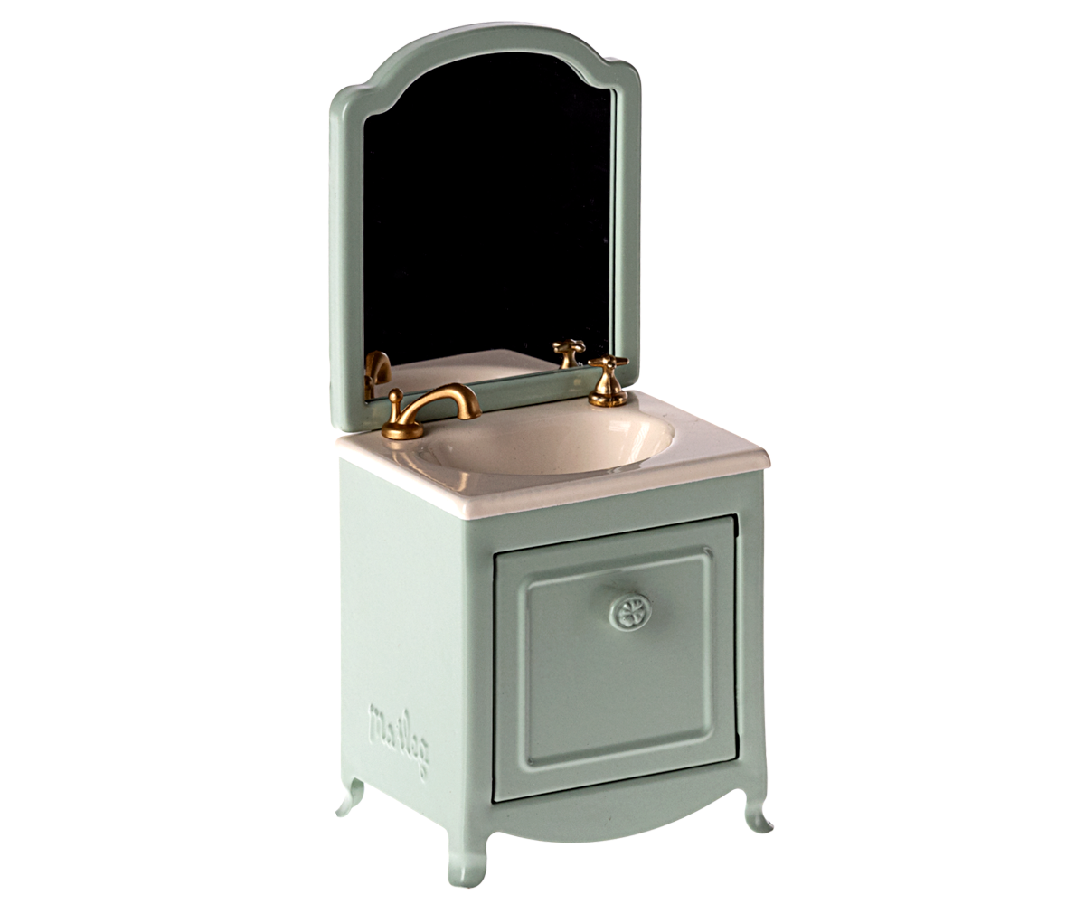 Maileg Mouse Sink Dresser In Mint