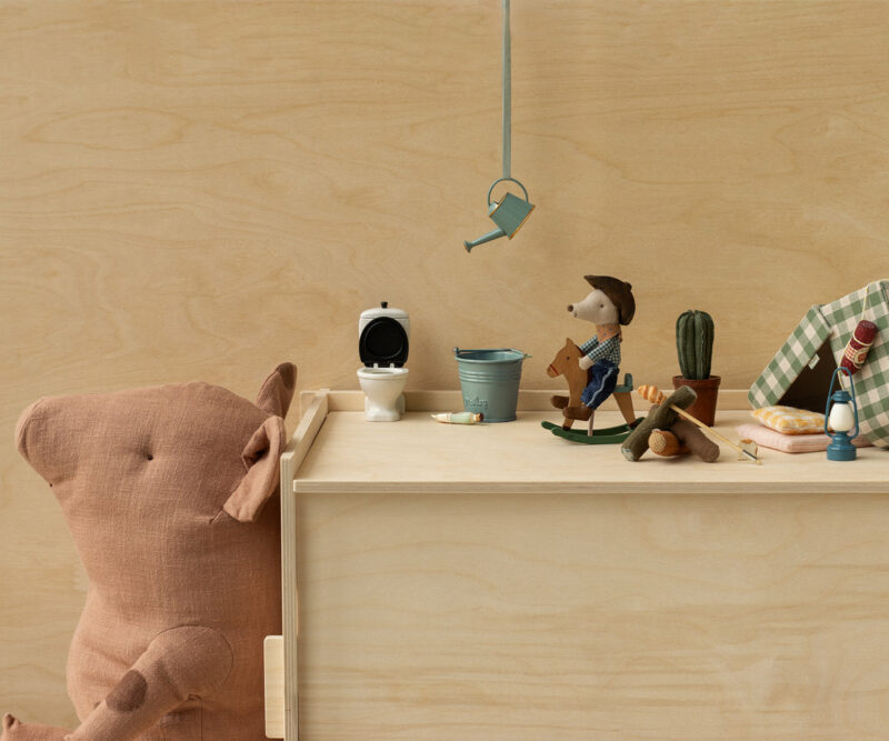 Little Brother Cowboy Mouse On Rocking Horse from Maileg