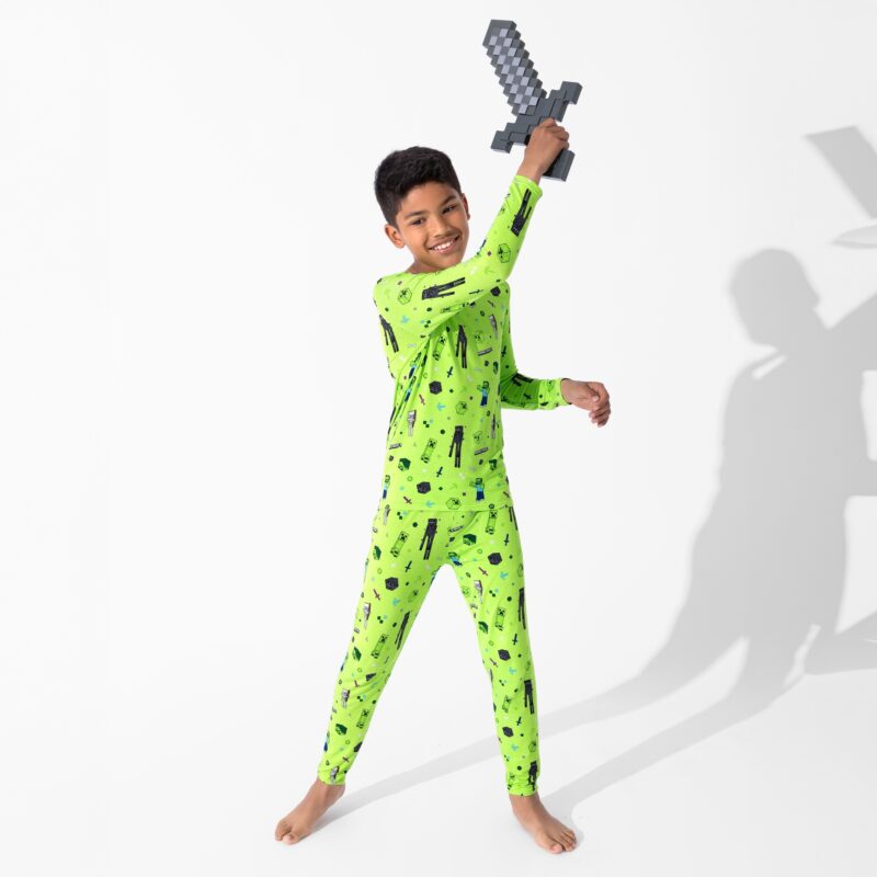 Bellabu Bear Minecraft Mob Squad Bamboo Viscose Pajamas