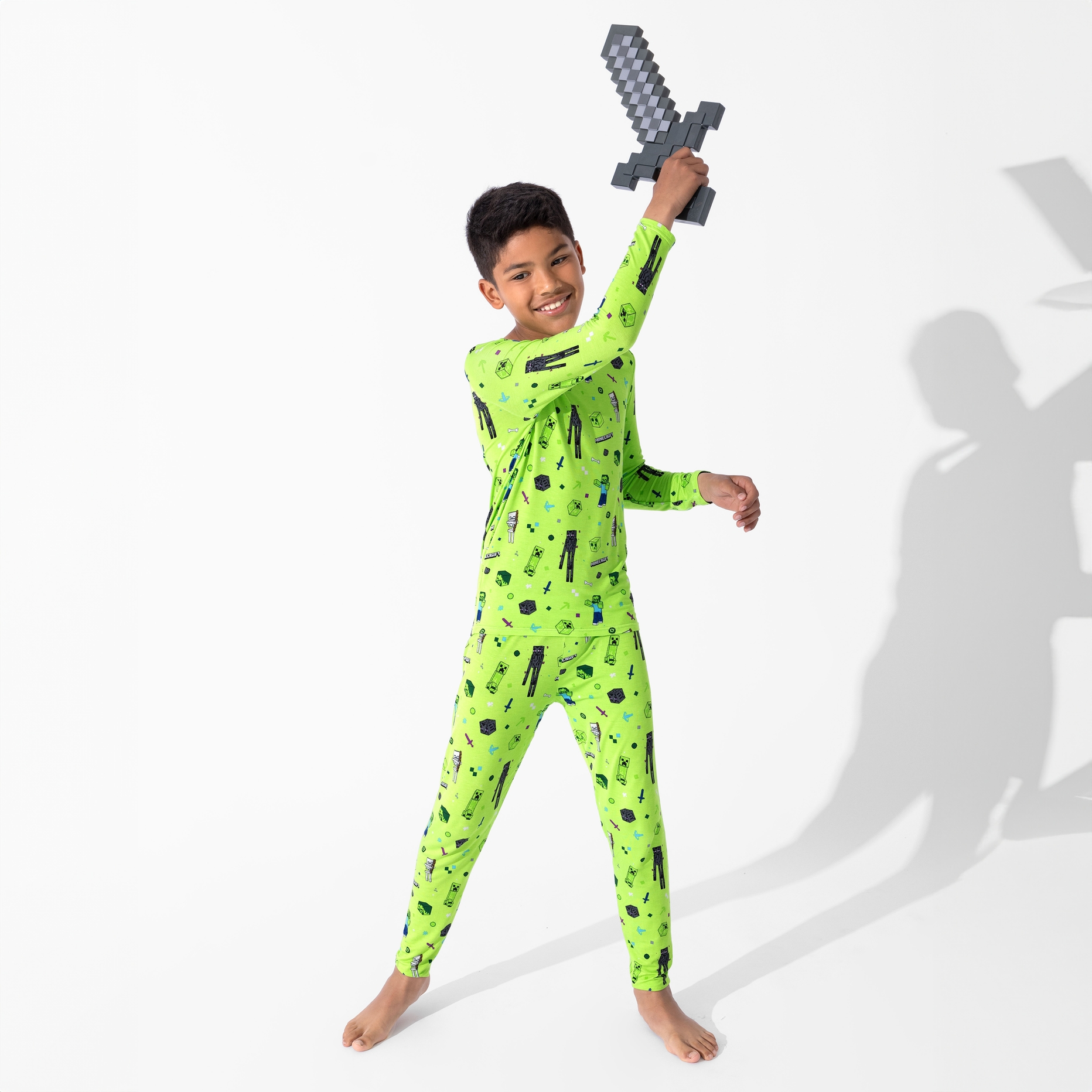 Bellabu Bear Minecraft Mob Squad Bamboo Viscose Pajamas