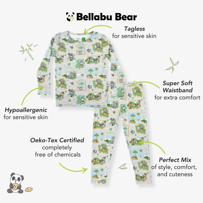 Minecraft Overworld Dreams Bamboo Viscose Pajamas available at Blossom