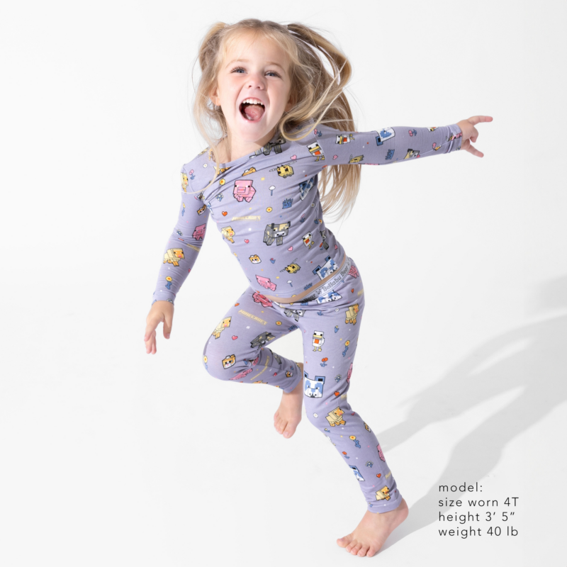 Minecraft Pixel Pals Bamboo Viscose Pajamas from Bellabu Bear