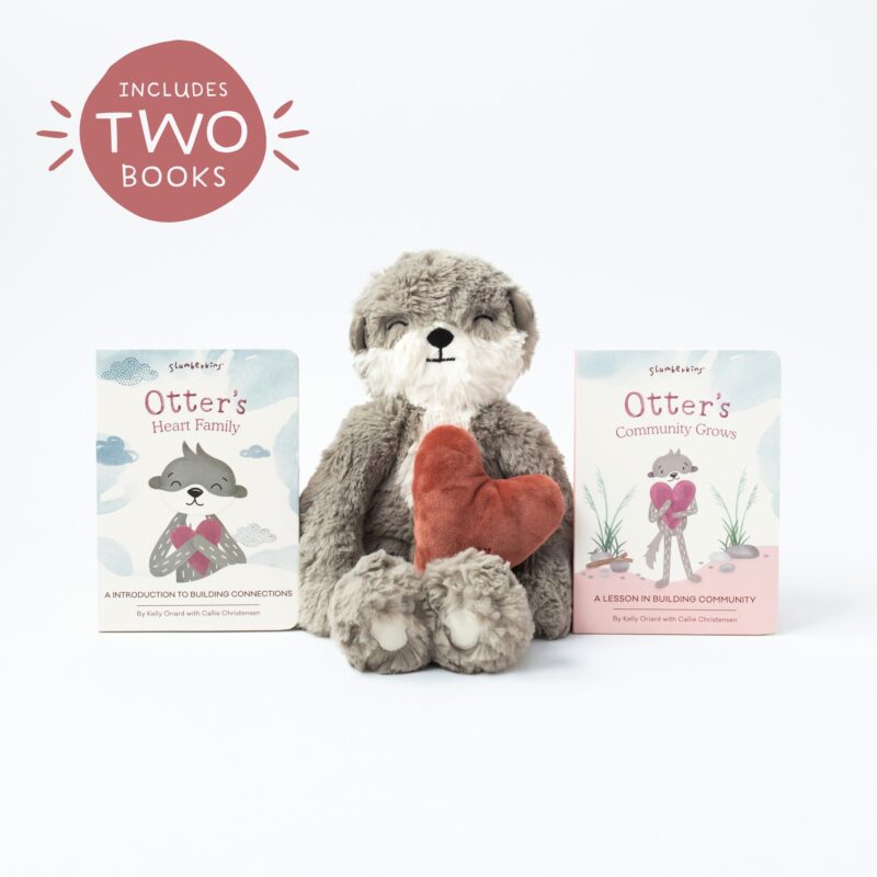 Slumberkins Otter's Building Connections Plush 2 Book Bundle