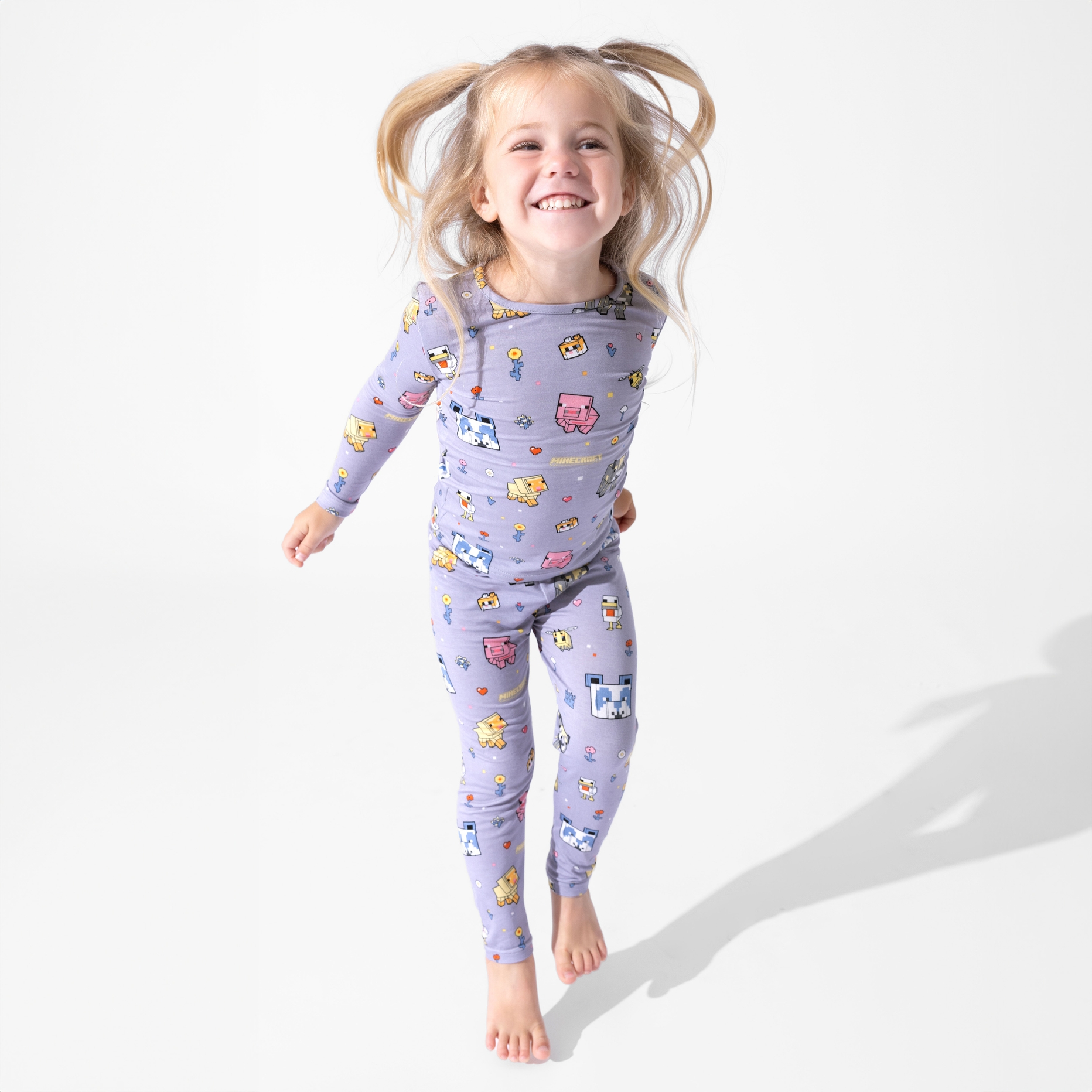 Bellabu Bear Minecraft Pixel Pals Bamboo Viscose Pajamas