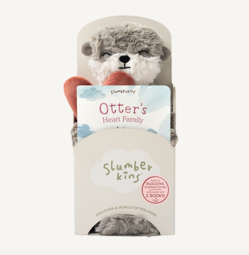 Otter's Building Connections Plush Snuggler 2 Book Bundle from Slumberkins