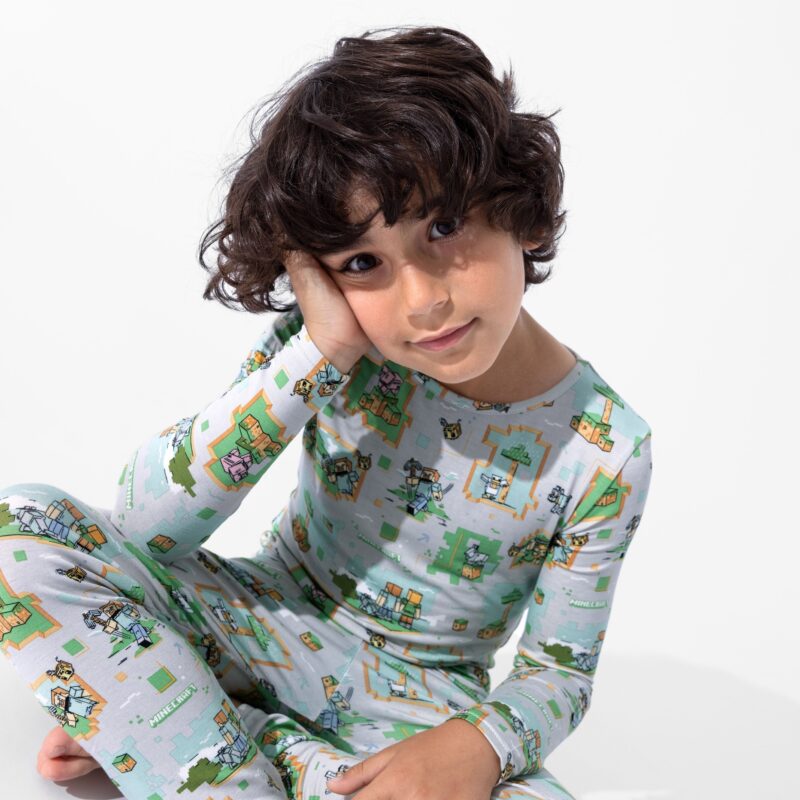 Minecraft Overworld Dreams Bamboo Viscose Pajamas from Bellabu Bear