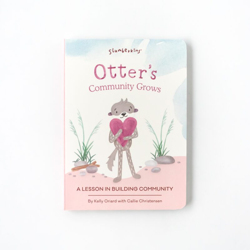 Slumberkins Otter's Building Connections Plush Snuggler 2 Book Bundle