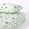 Bellabu Bear Minecraft Sleep Repeat Bamboo Viscose Twin Sheet Set