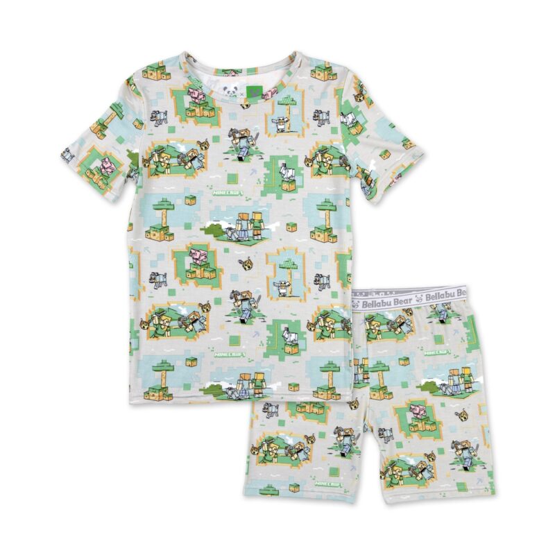 Minecraft Overworld Dreams Bamboo Viscose Pajama Short Set
