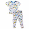Little Diggers Bamboo Viscose Short Sleeve Two-Piece Pajama Set from Macaron + Me